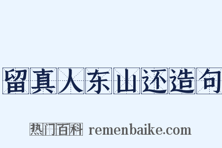 留真人东山还造句是什么意思的图片